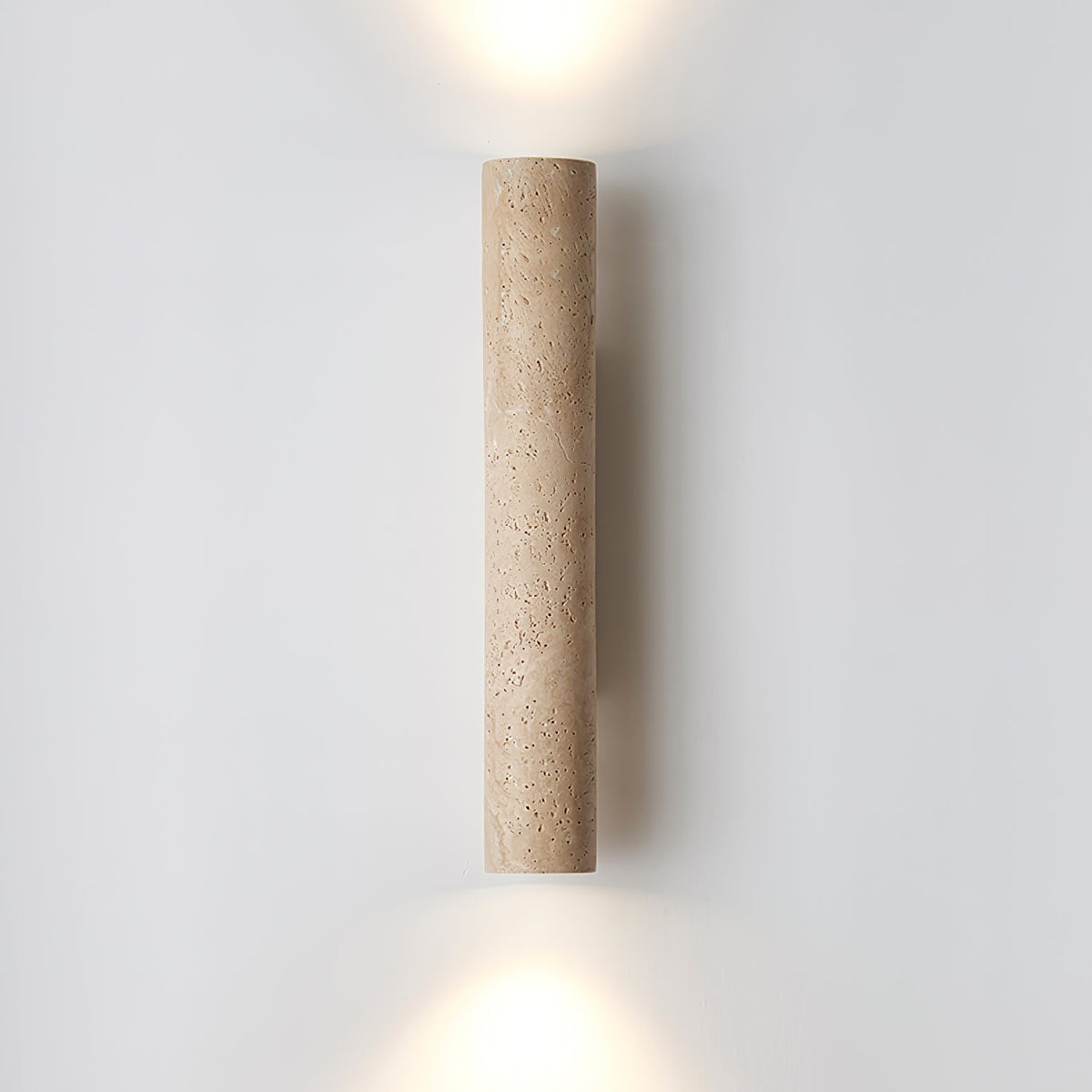 Travertine Column Wall Lamp, Adjustable LED — side view