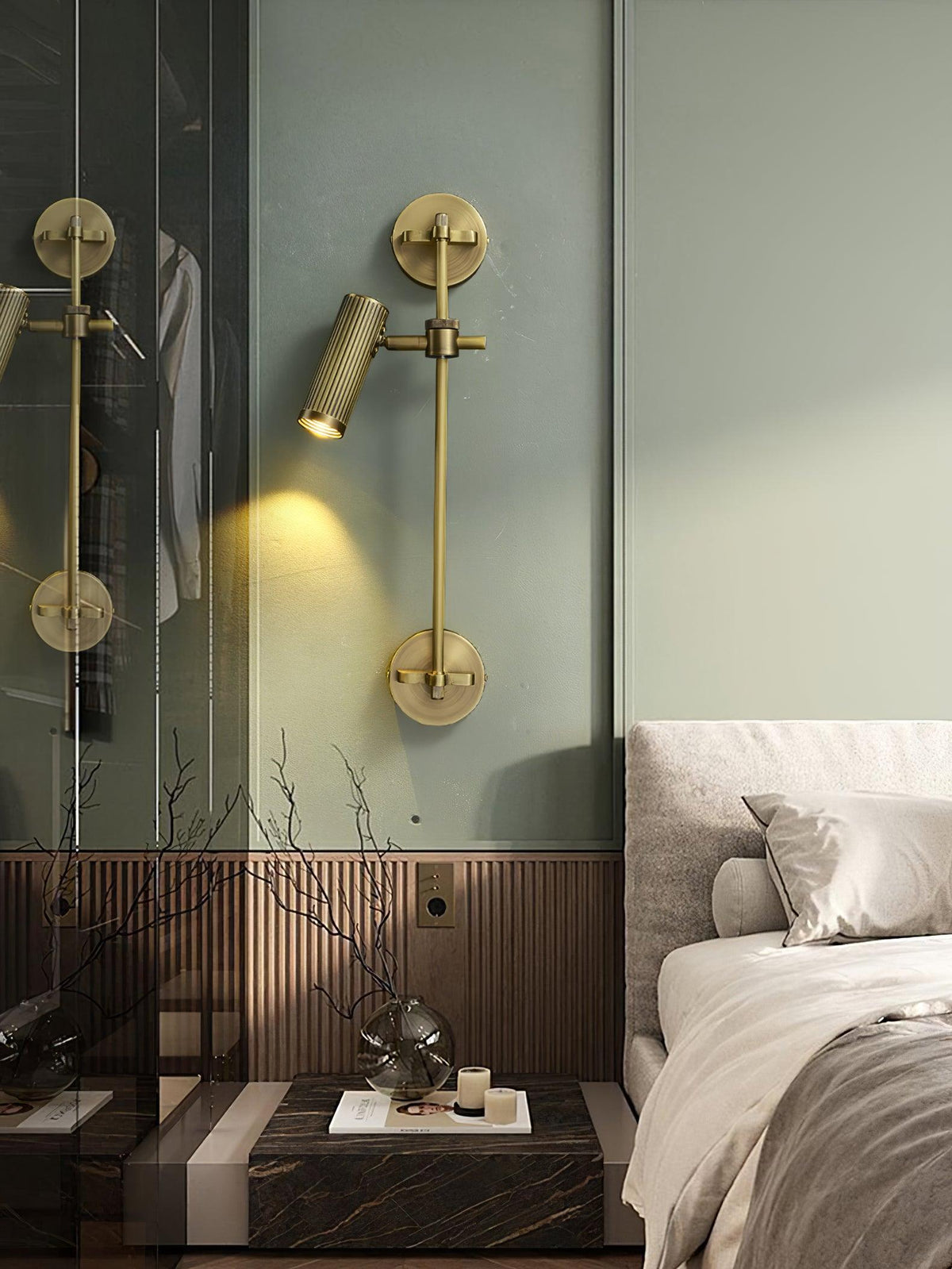 Spot Rail Wall Light with Rotatable Head