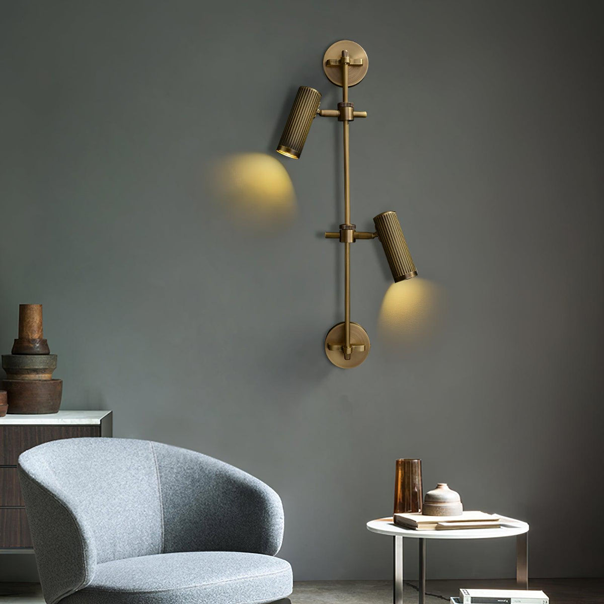 Spot Rail Wall Light with Rotatable Head — lifestyle view