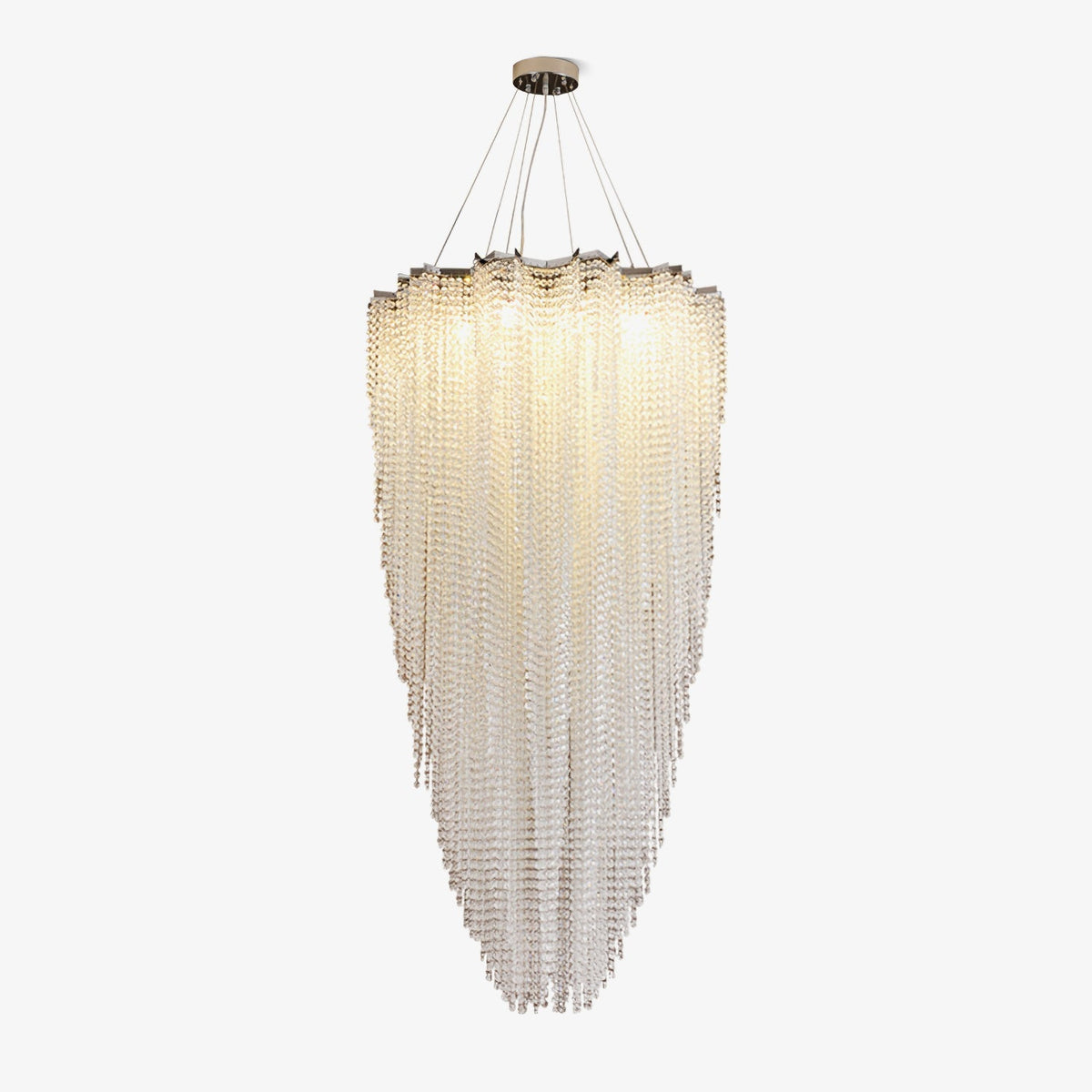 Crystal Chandelier with Adjustable Height — front view