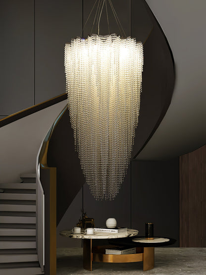 Crystal Chandelier with Adjustable Height