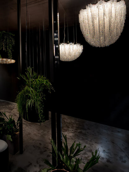 Crystal Chandelier with Adjustable Height