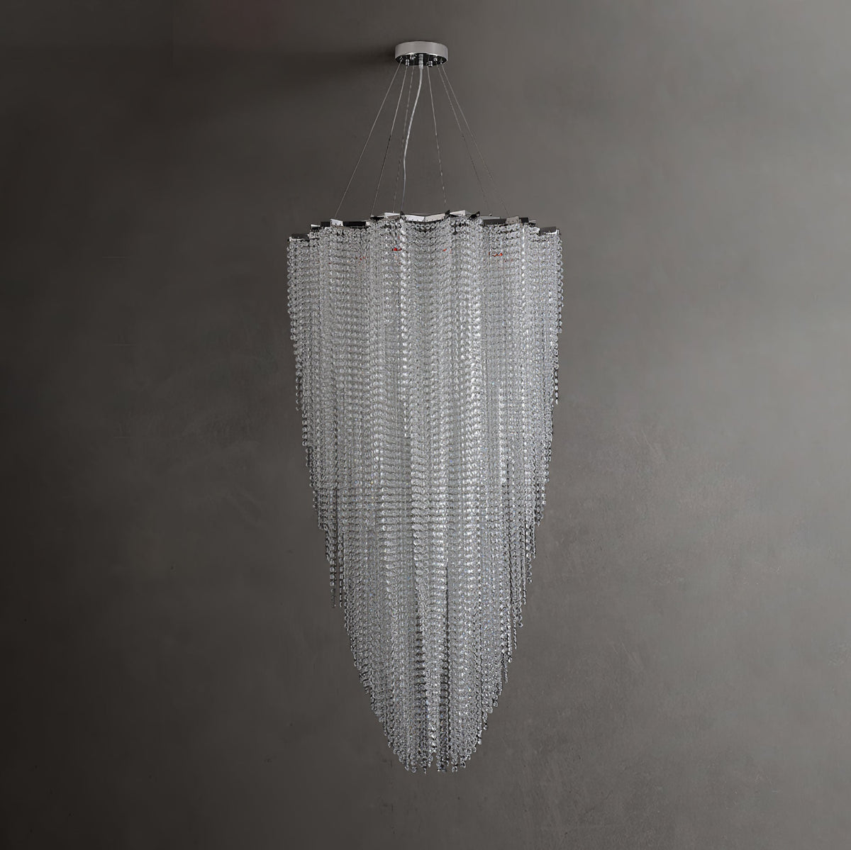 Crystal Chandelier with Adjustable Height