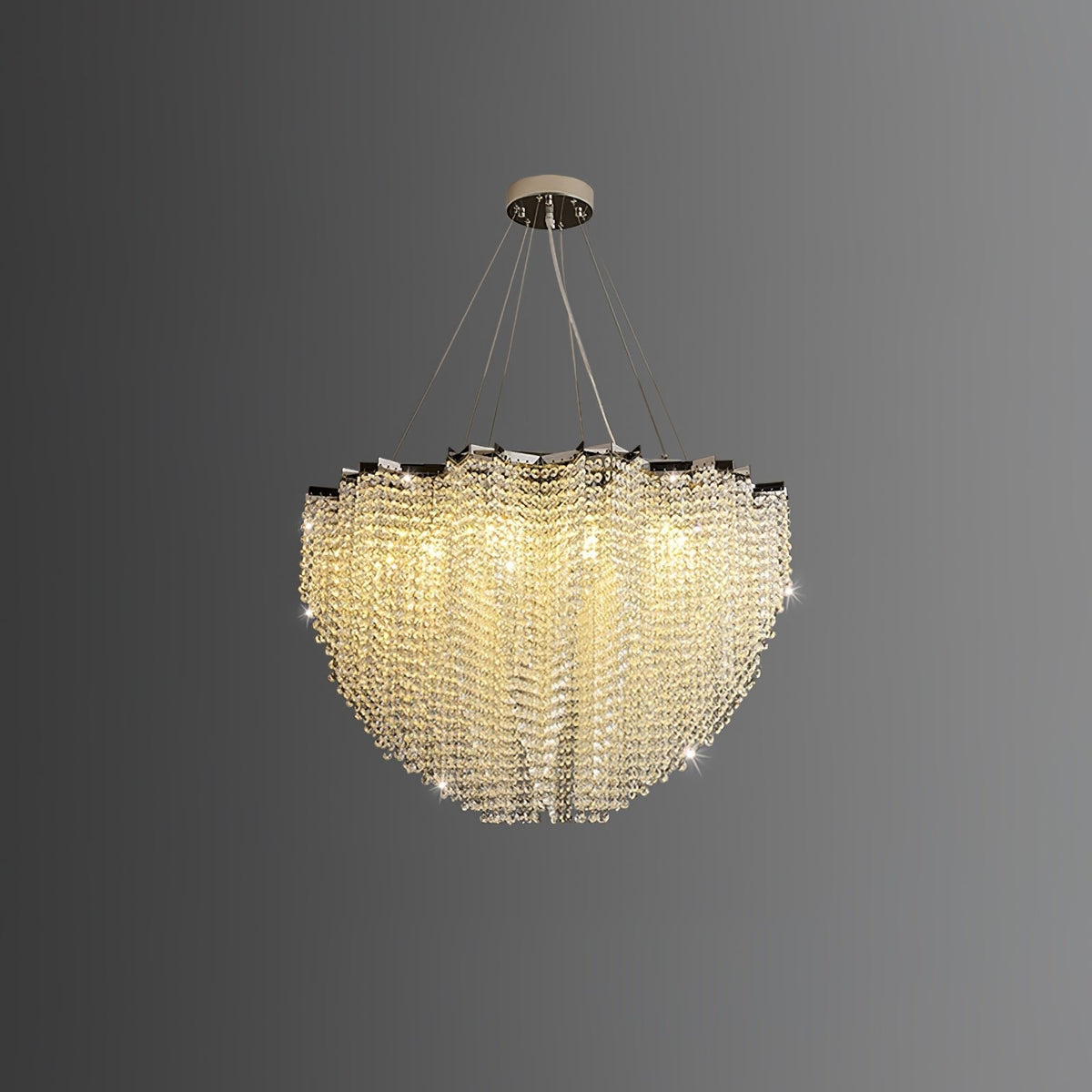 Crystal Chandelier with Adjustable Height — front view