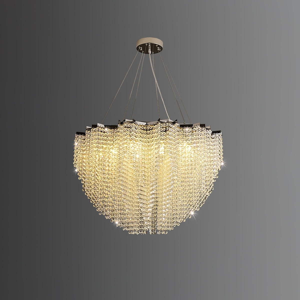 Crystal Chandelier with Adjustable Height — side view