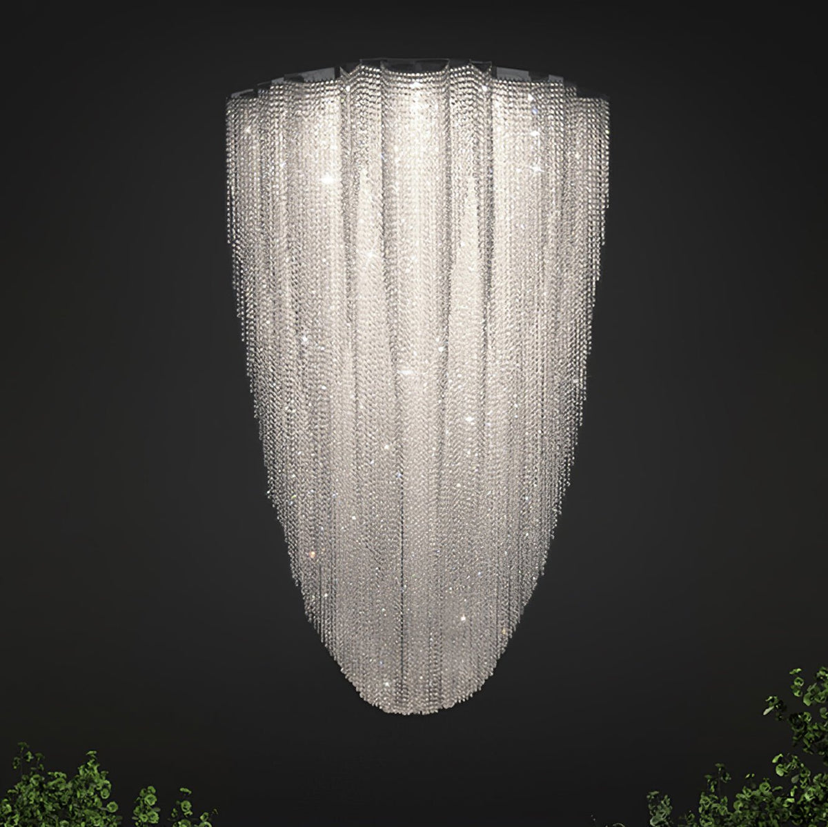 Crystal Chandelier with Adjustable Height