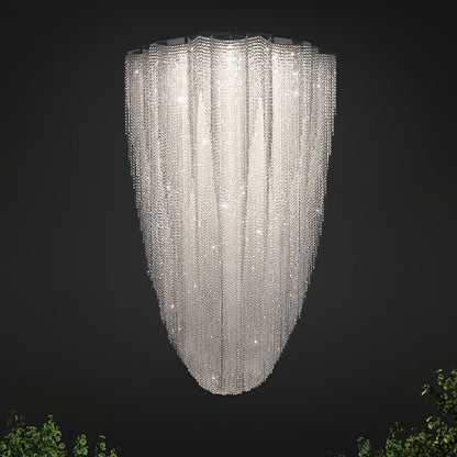 Crystal Chandelier with Adjustable Height