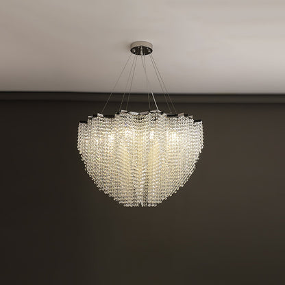 Crystal Chandelier with Adjustable Height