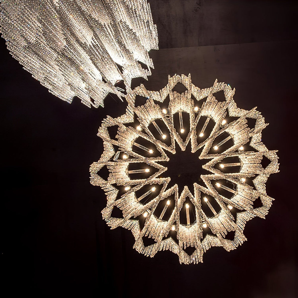 Crystal Chandelier with Adjustable Height