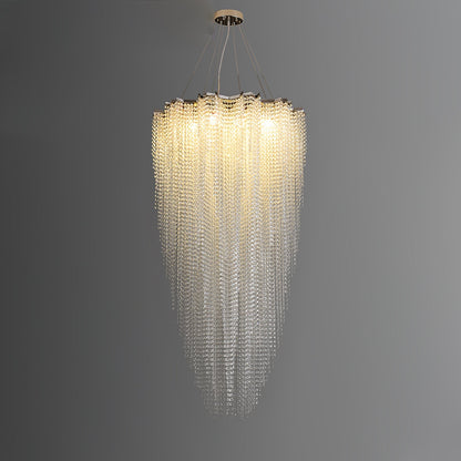 Crystal Chandelier with Adjustable Height
