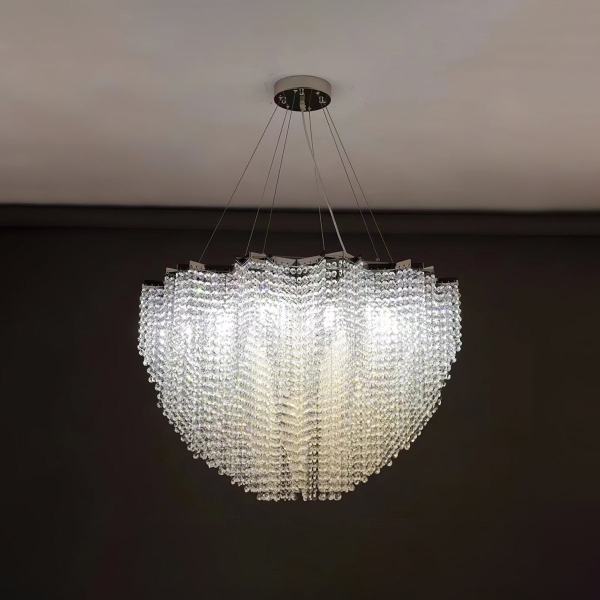 Crystal Chandelier with Adjustable Height
