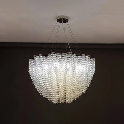 Crystal Chandelier with Adjustable Height