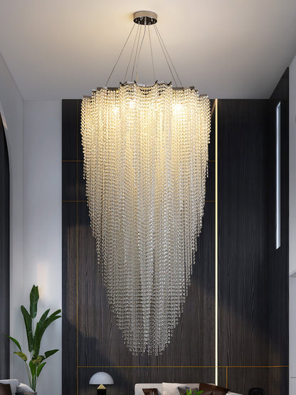 Crystal Chandelier with Adjustable Height