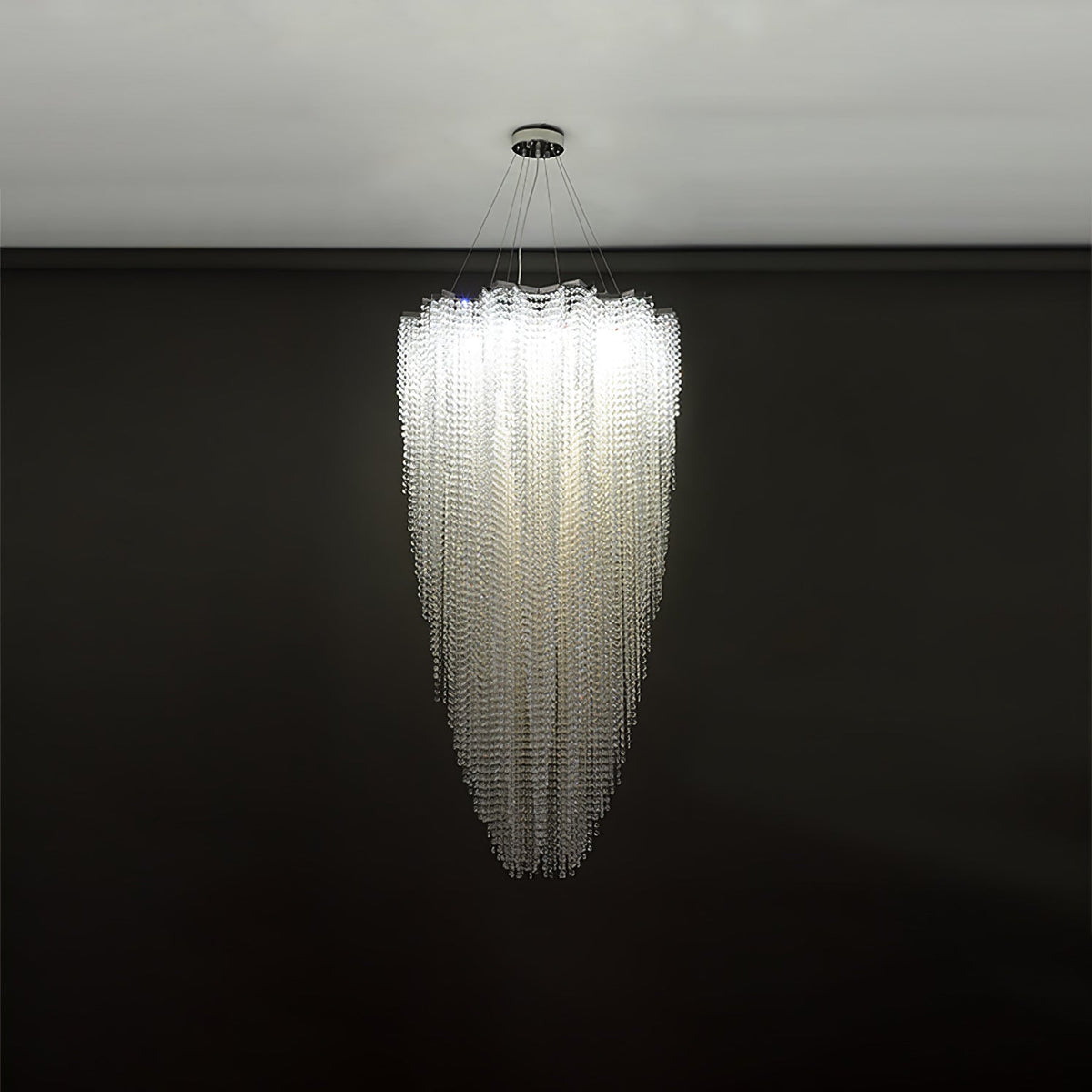 Crystal Chandelier with Adjustable Height