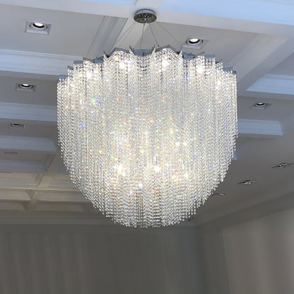 Crystal Chandelier with Adjustable Height