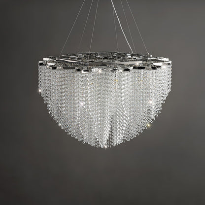 Crystal Chandelier with Adjustable Height