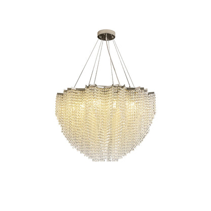 Crystal Chandelier with Adjustable Height