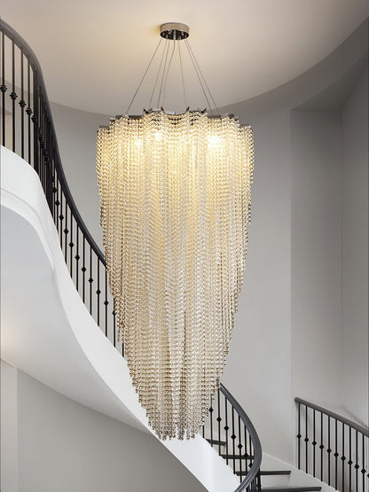 Crystal Chandelier with Adjustable Height