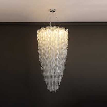 Crystal Chandelier with Adjustable Height