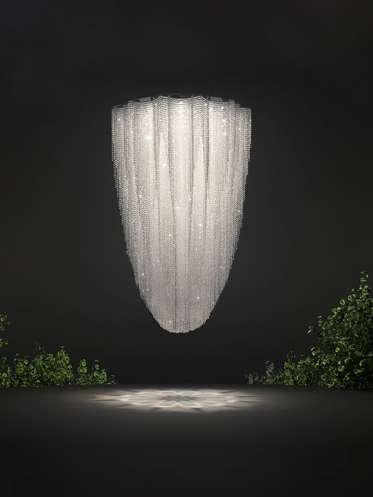 Crystal Chandelier with Adjustable Height