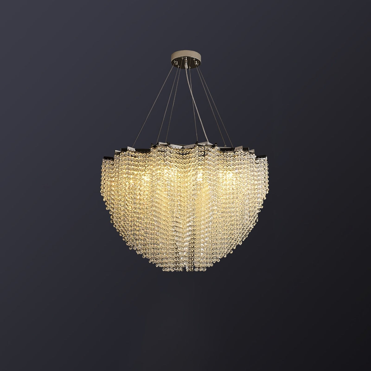 Crystal Chandelier with Adjustable Height
