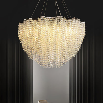 Crystal Chandelier with Adjustable Height