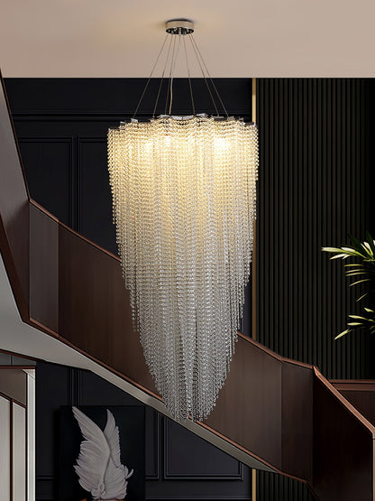 Crystal Chandelier with Adjustable Height