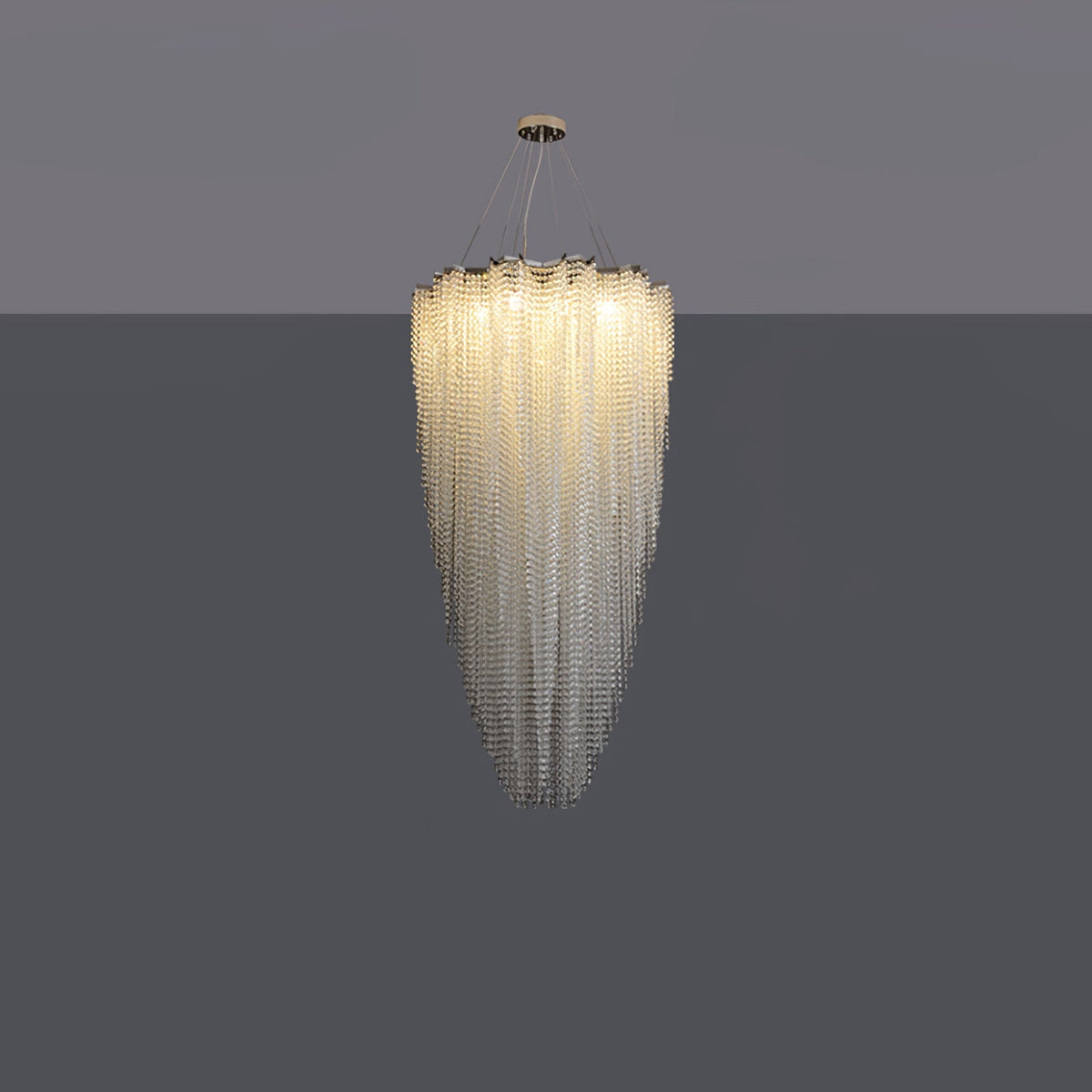 Crystal Chandelier with Adjustable Height