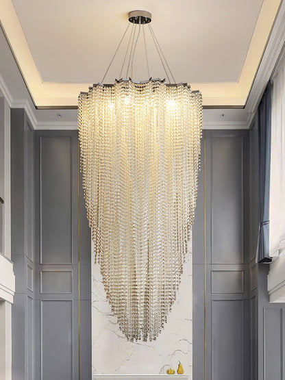 Crystal Chandelier with Adjustable Height