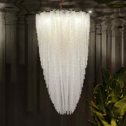 Crystal Chandelier with Adjustable Height