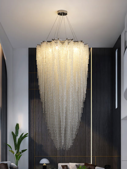 Crystal Chandelier with Adjustable Height