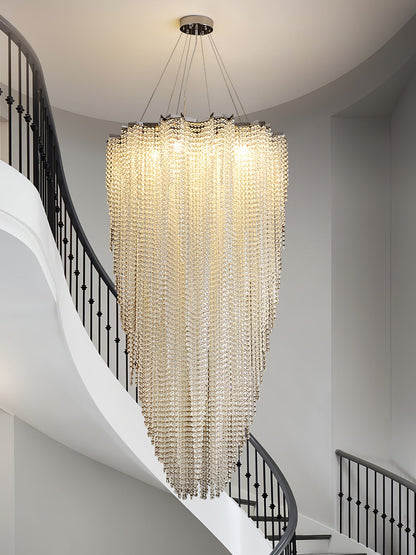 Crystal Chandelier with Adjustable Height
