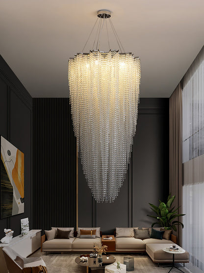 Crystal Chandelier with Adjustable Height