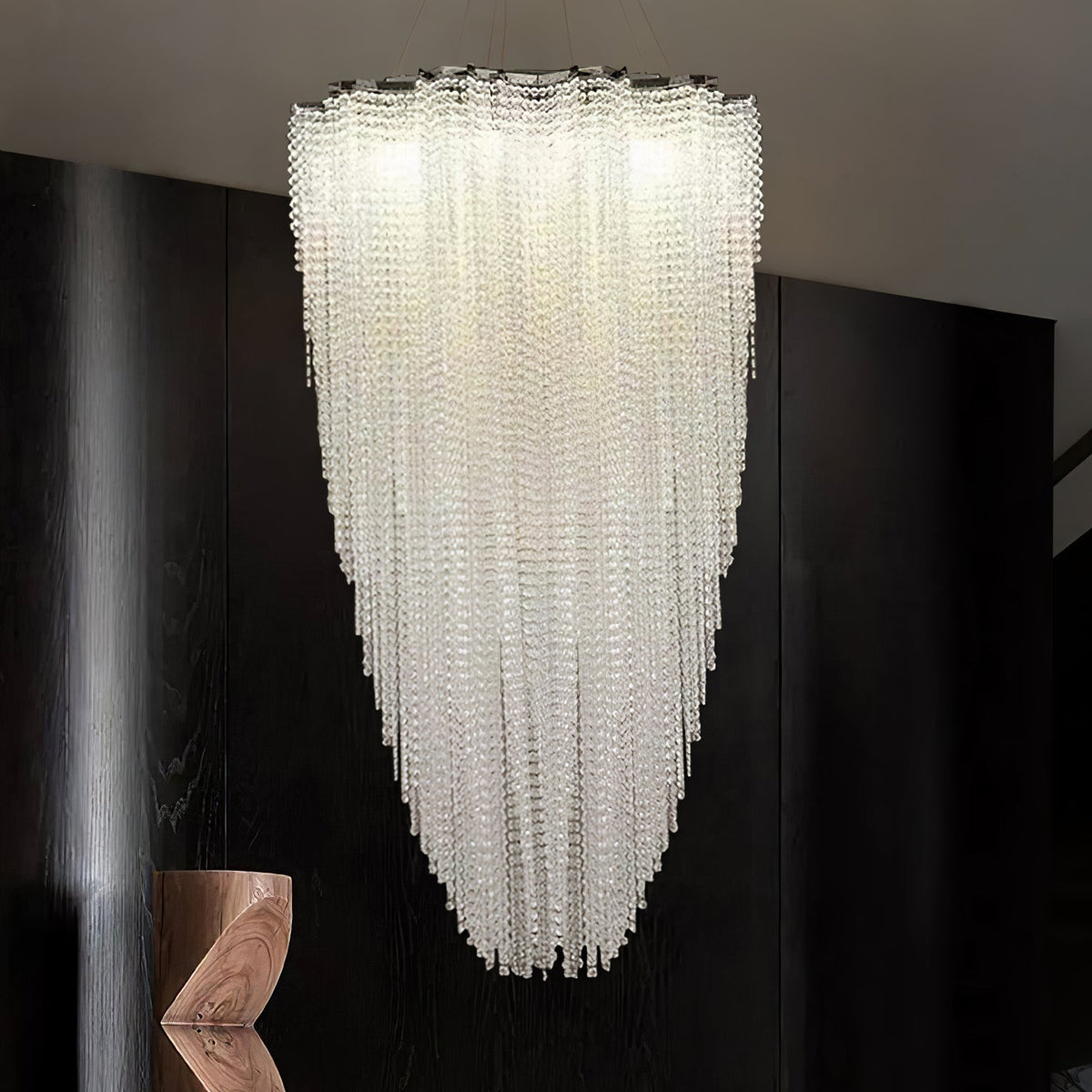 Crystal Chandelier with Adjustable Height
