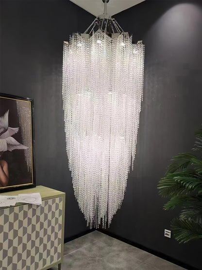 Crystal Chandelier with Adjustable Height