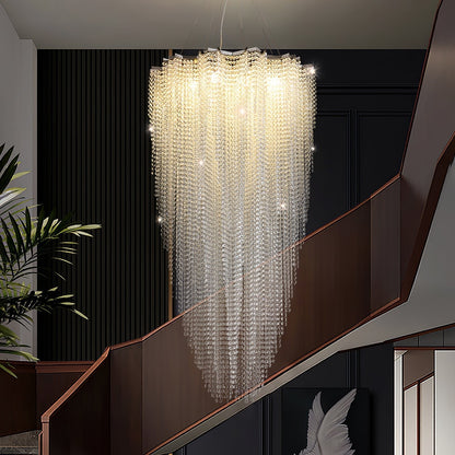 Crystal Chandelier with Adjustable Height