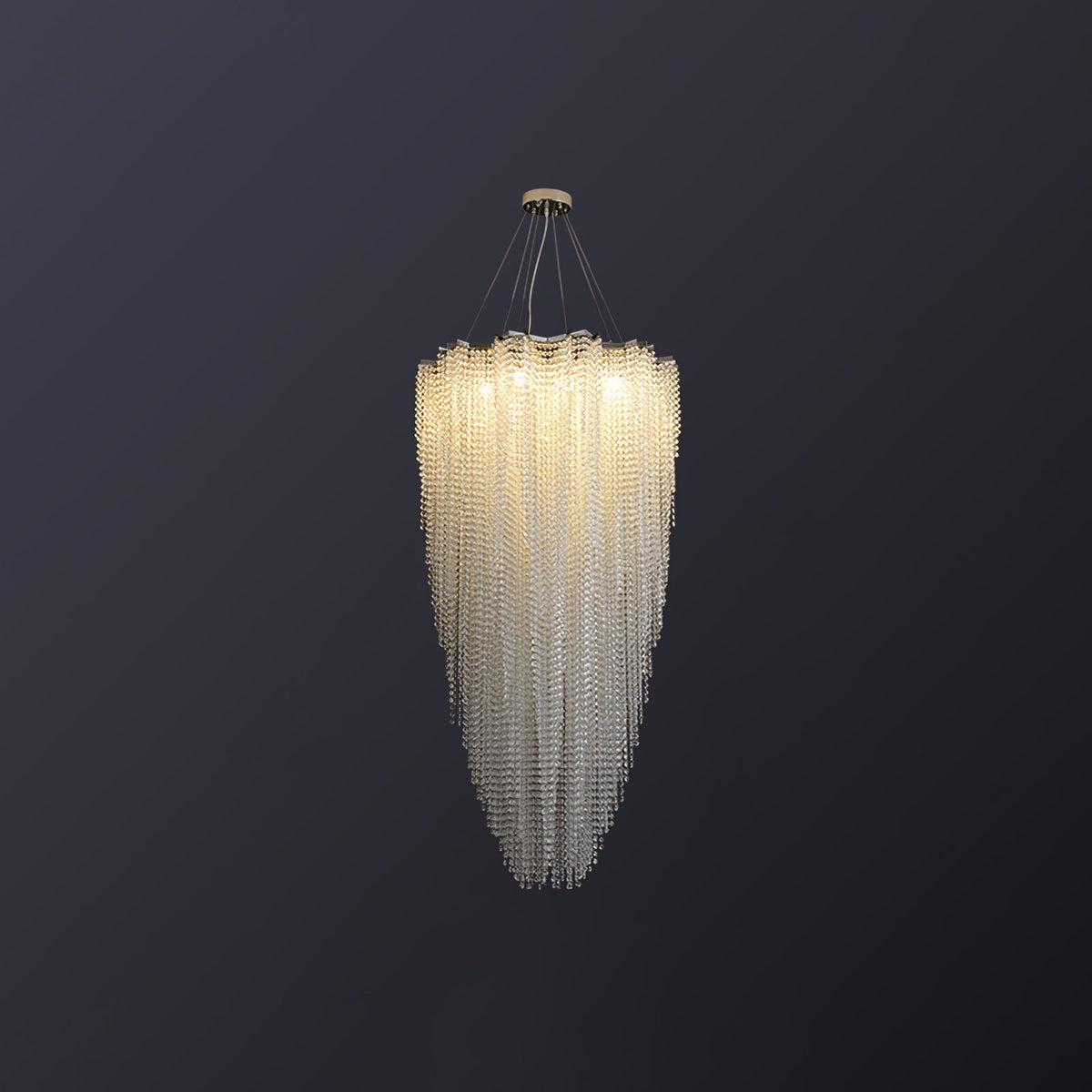 Crystal Chandelier with Adjustable Height
