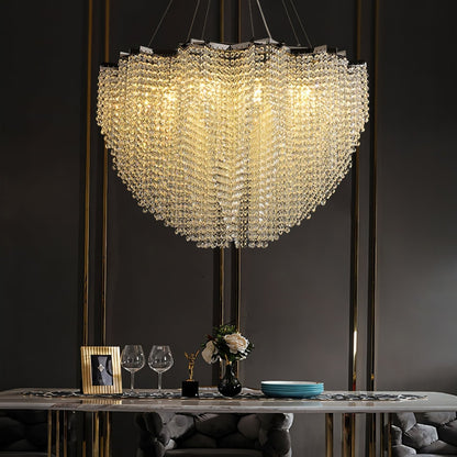 Crystal Chandelier with Adjustable Height