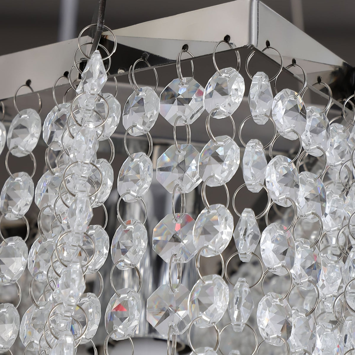 Crystal Chandelier with Adjustable Height