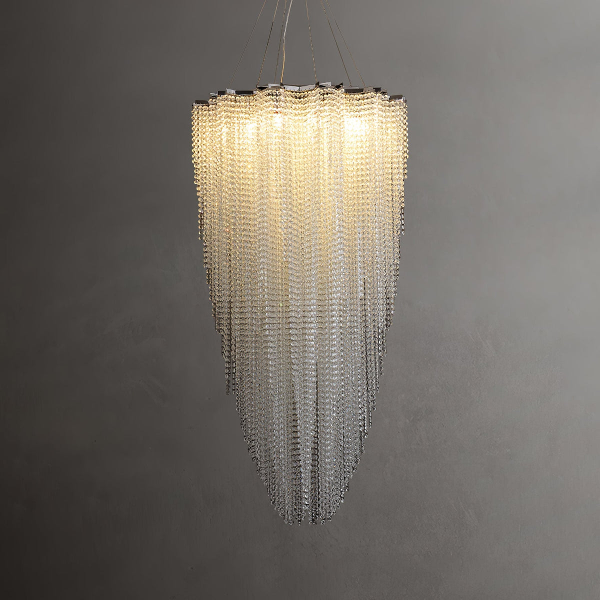 Crystal Chandelier with Adjustable Height