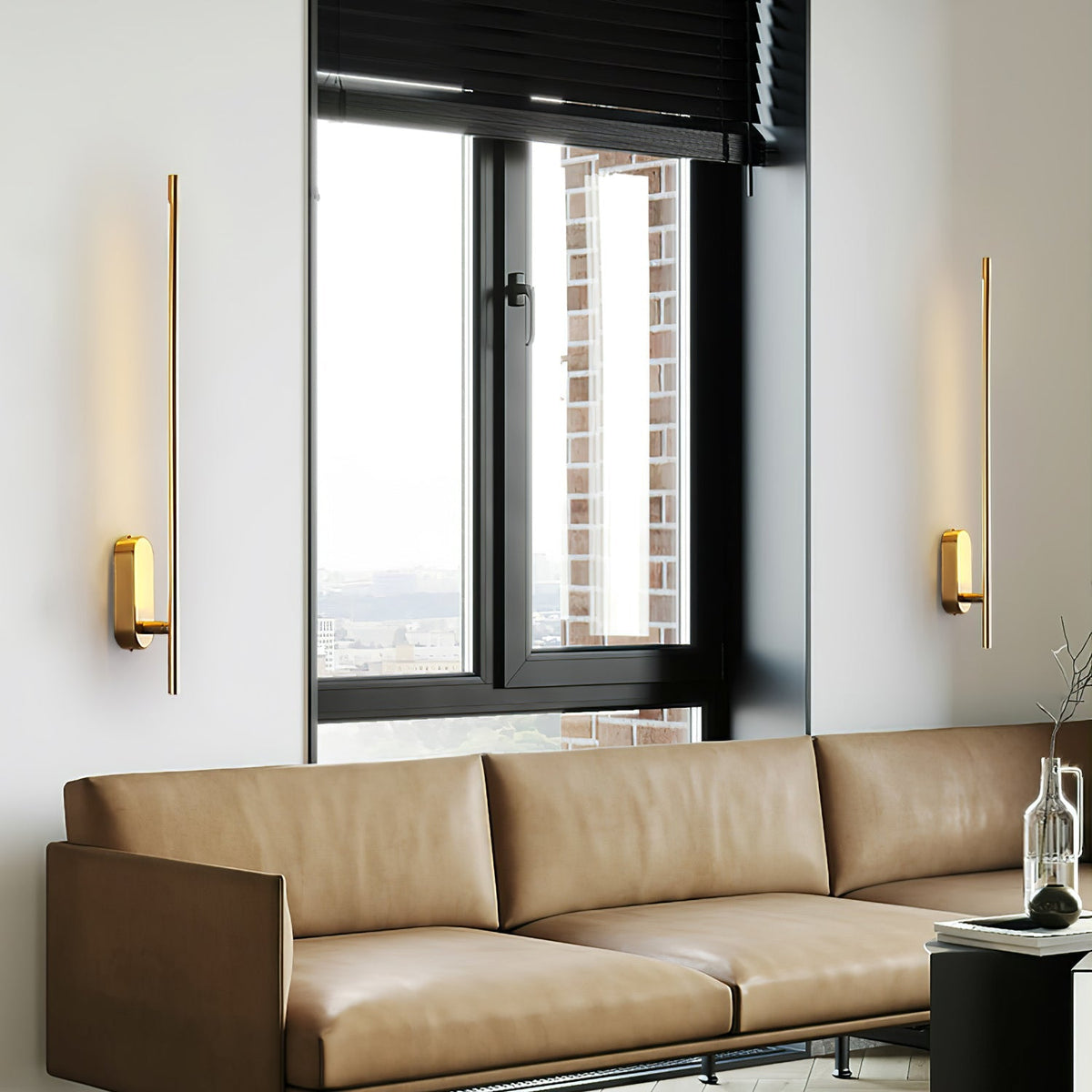 Stick-Shaped Metal Wall Sconce, Dimmable LED