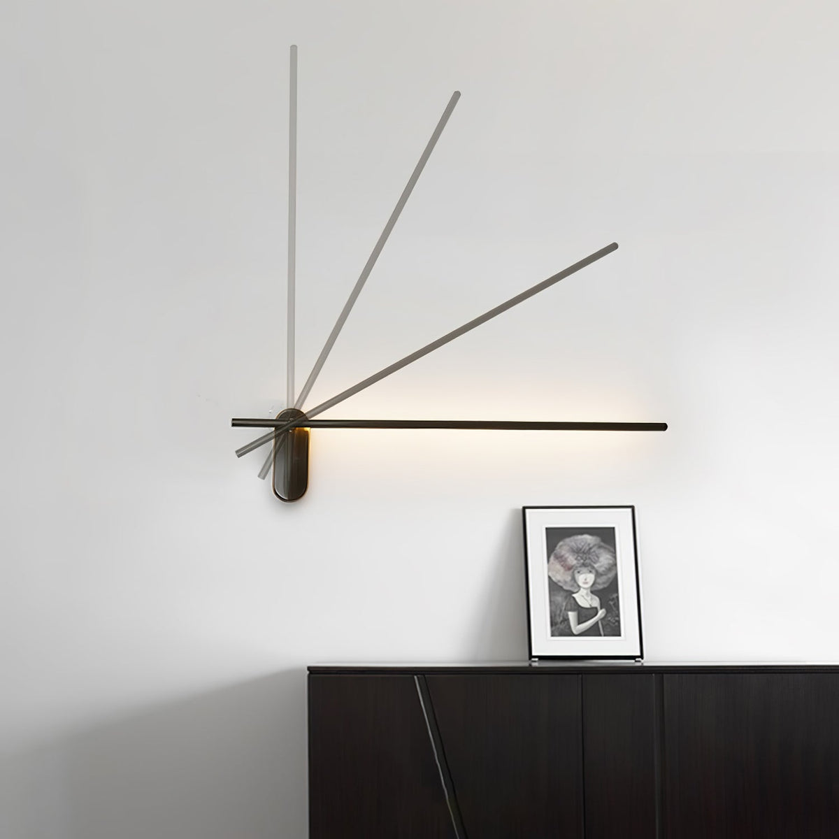 Stick-Shaped Metal Wall Sconce, Dimmable LED