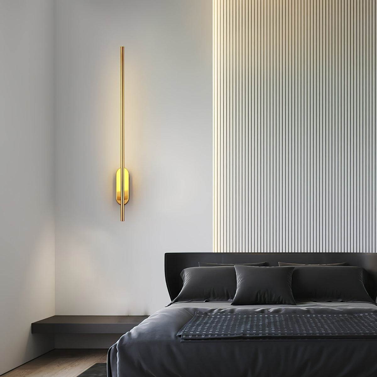 Stick-Shaped Metal Wall Sconce, Dimmable LED