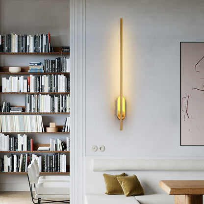 Stick-Shaped Metal Wall Sconce, Dimmable LED