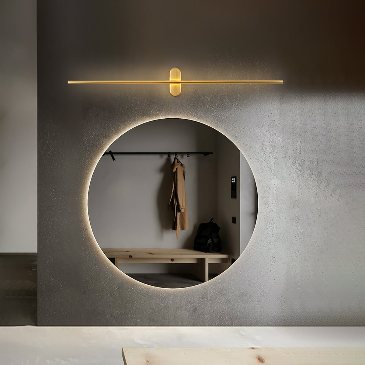 Stick-Shaped Metal Wall Sconce, Dimmable LED