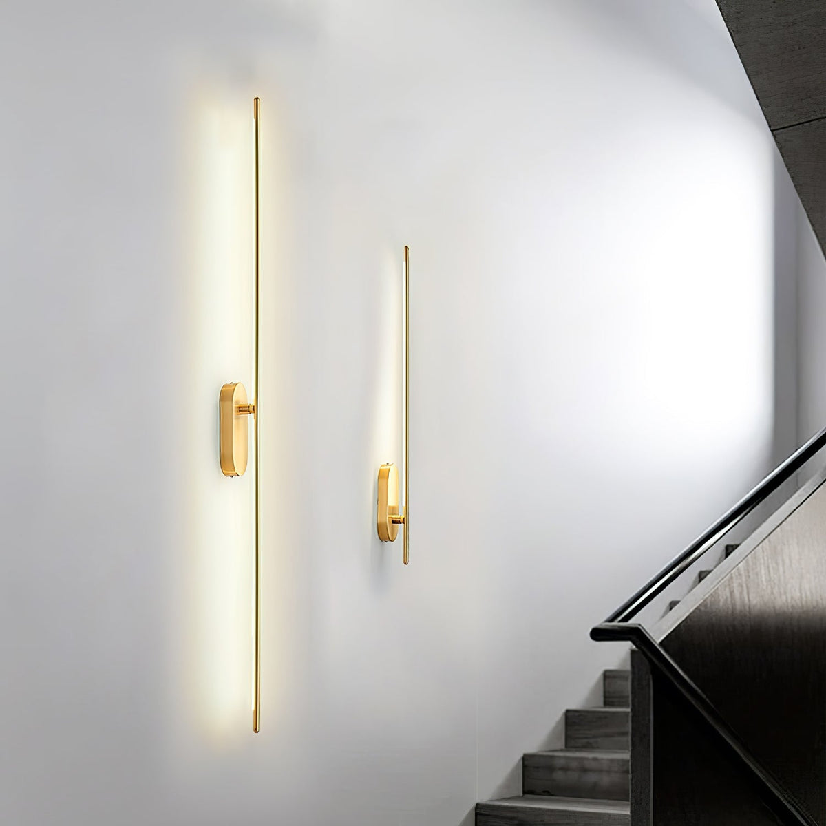 Stick-Shaped Metal Wall Sconce, Dimmable LED