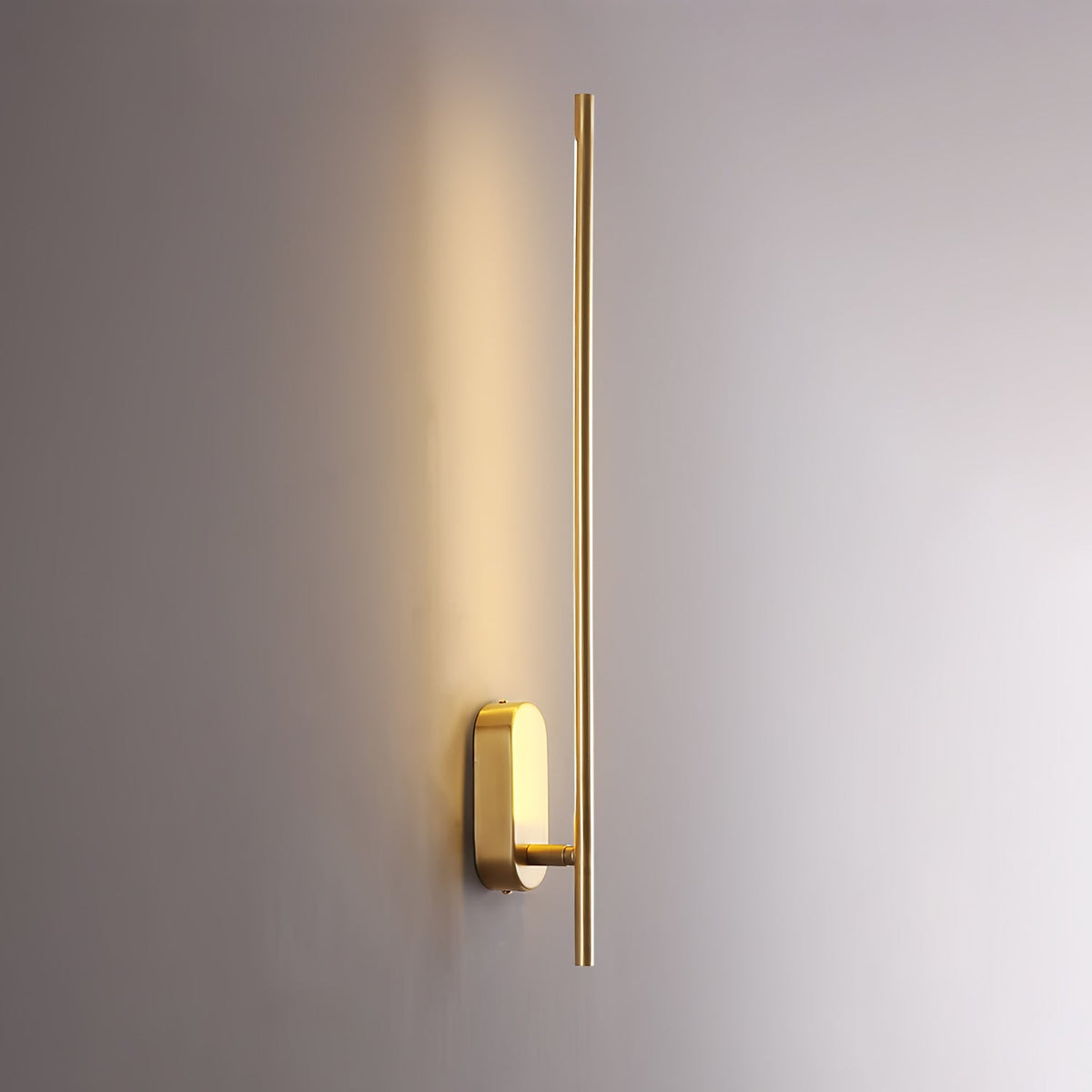 Stick-Shaped Metal Wall Sconce, Dimmable LED — side view