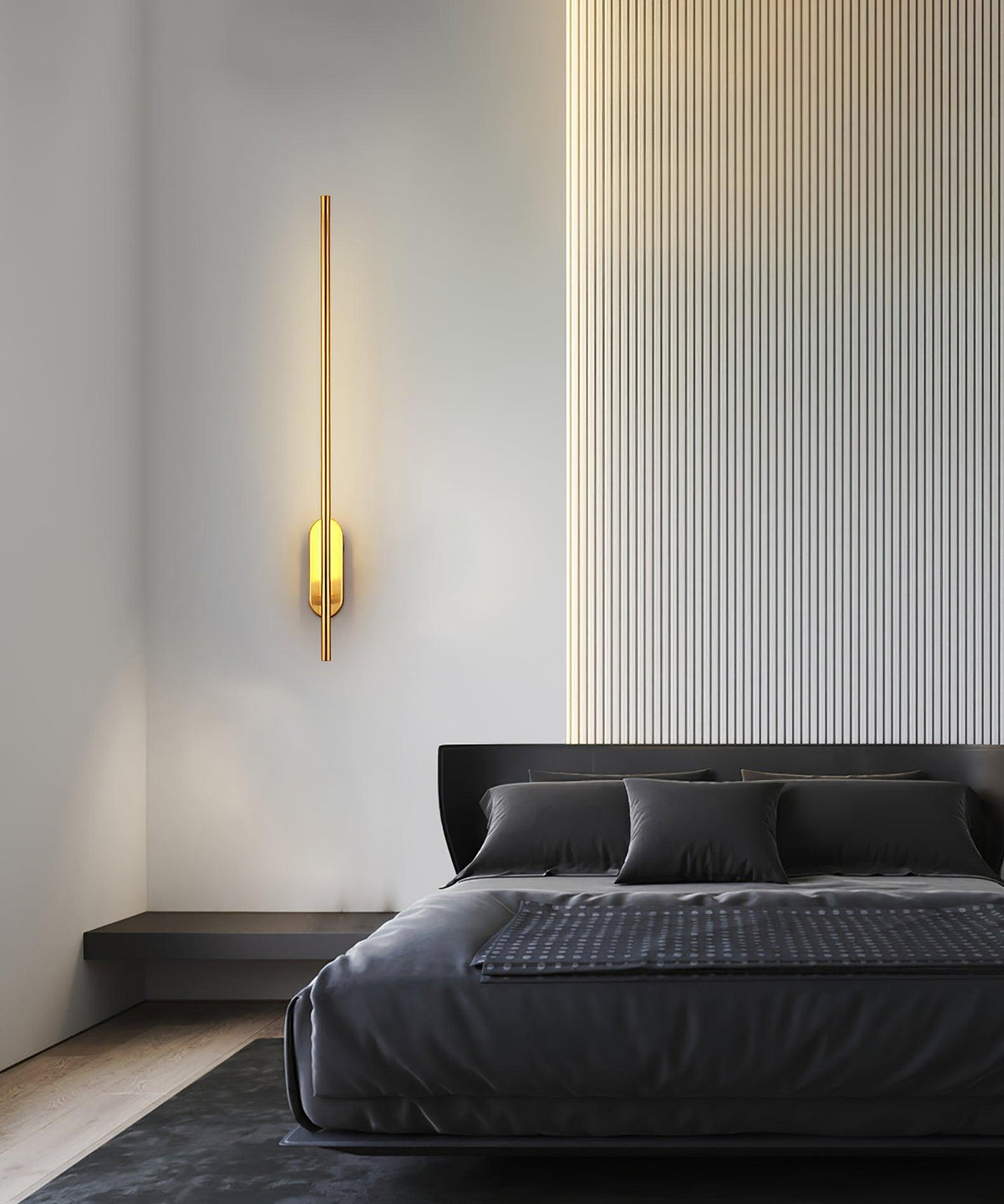Stick-Shaped Metal Wall Sconce, Dimmable LED