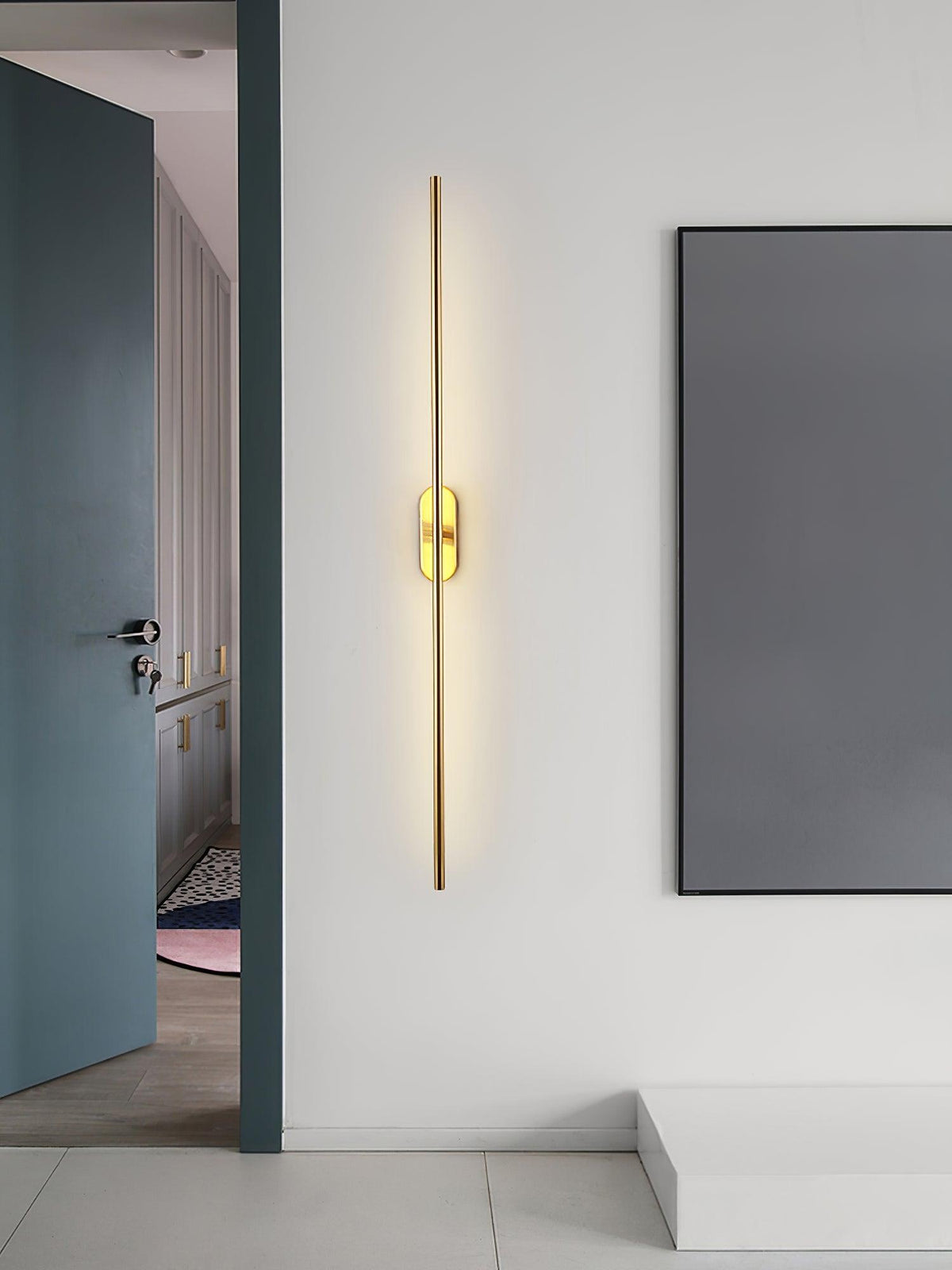 Stick-Shaped Metal Wall Sconce, Dimmable LED