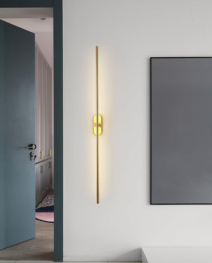 Stick-Shaped Metal Wall Sconce, Dimmable LED